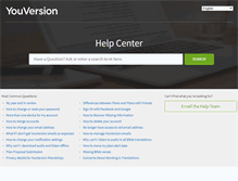 Tablet Screenshot of help.youversion.com